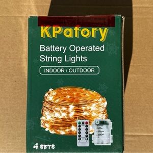 Kpafory battery operated string lights